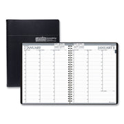 Julian Dates - Weekly - January 2026 to December 2026 - 7:00 AM to 8:45 PM - Quarter-hourly - 1 Week Double Page Layout - 8 1/2" x 11" Sheet Size - Simulated Leather - Black Cover - 1 Each