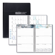 Weekly - 13 Month - August 2025 to August 2026 - 1 Week Double Page Layout - 5" x 8" Sheet Size - Leather - Black Cover - 1 Each