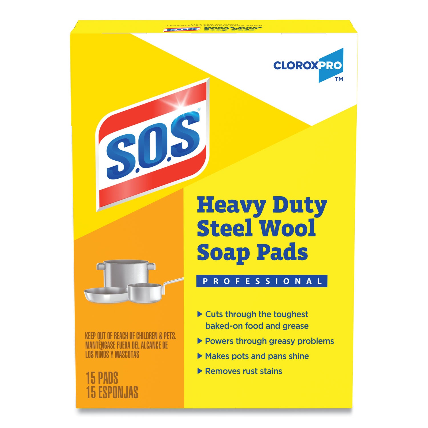 Steel Wool Soap Pads, 2.4 X 3, Steel, 15/Box