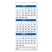 Academic - Julian Dates - Monthly - 14 Month - June 2025 to July 2026 - 3 Month Single Page Layout - Wire Bound - Teal - Paper - 8" Height x 17" Width - Reference Calendar - 1 Each