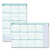Julian Dates - Yearly - 12 Month - January 2026 to December 2026 - 24" x 37" Sheet Size - 1.25" x 1.38" Block - Blue, Green - Paper - Laminated, Erasable - 1 Each