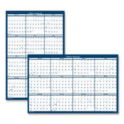 Professional - Julian Dates - Yearly - 12 Month - January 2026 to December 2026 - 24" x 37" Sheet Size - Blue/Gray Sheet - 1.25" x 1.63" , 1.38" Block - Blue, Gray - Paper - Laminated - 1 Each