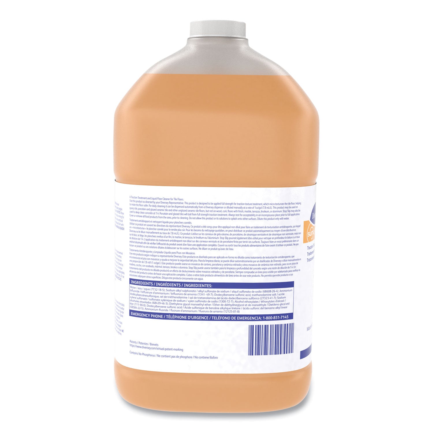 Suma Stop Slip Traction Treatment, Unscented, 1 Gal Bottle, 4/carton