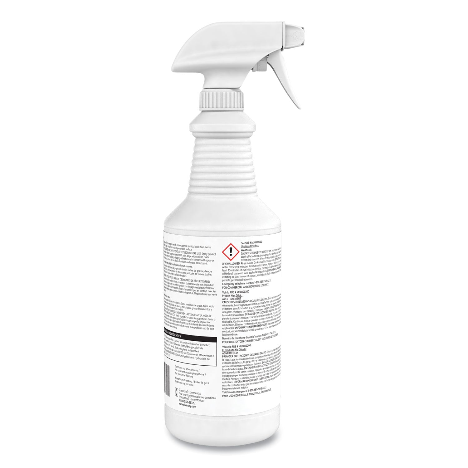For Commercial, Industry - Ready-To-Use - Spray - 32 fl oz (1 quart) - Citrus Scent - Butyl-free, Heavy Duty, Residue-free, Low Odor, Phosphorous-free - Purple - 12 / Carton