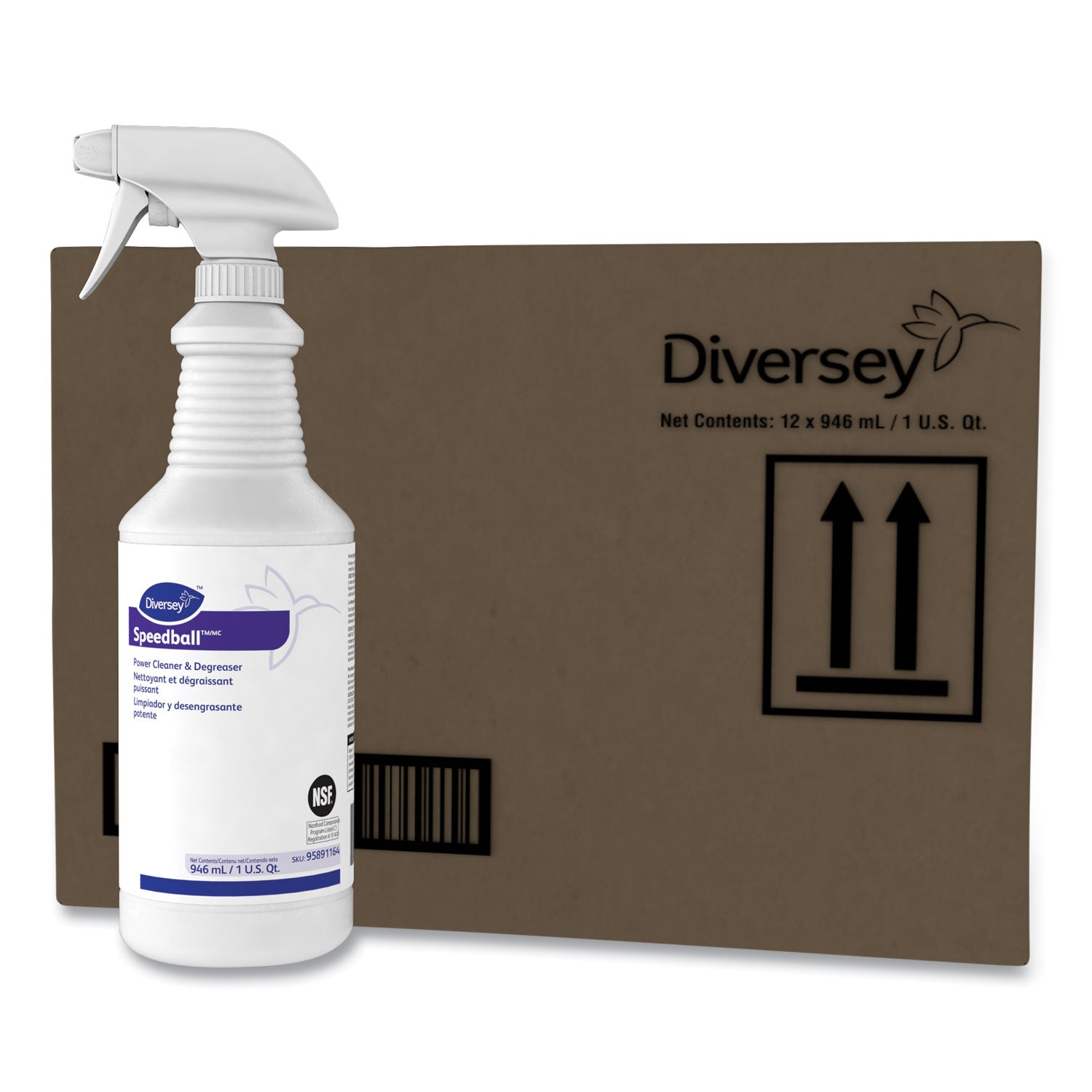 For Commercial, Industry - Ready-To-Use - Spray - 32 fl oz (1 quart) - Citrus Scent - Butyl-free, Heavy Duty, Residue-free, Low Odor, Phosphorous-free - Purple - 12 / Carton