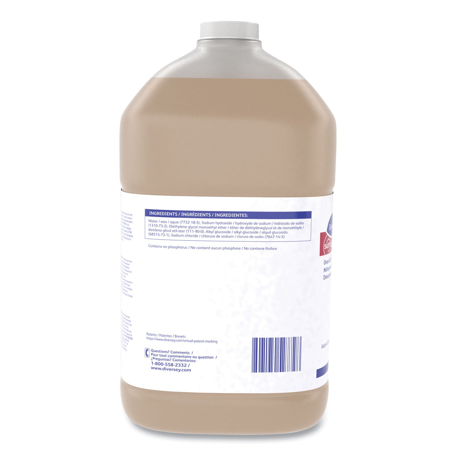 Diversey Suma Oven/Grill Cleaner, Ready-To-Use Liquid, 128 fl oz (4 quart), Heavy Duty, Brown, 1 Each
