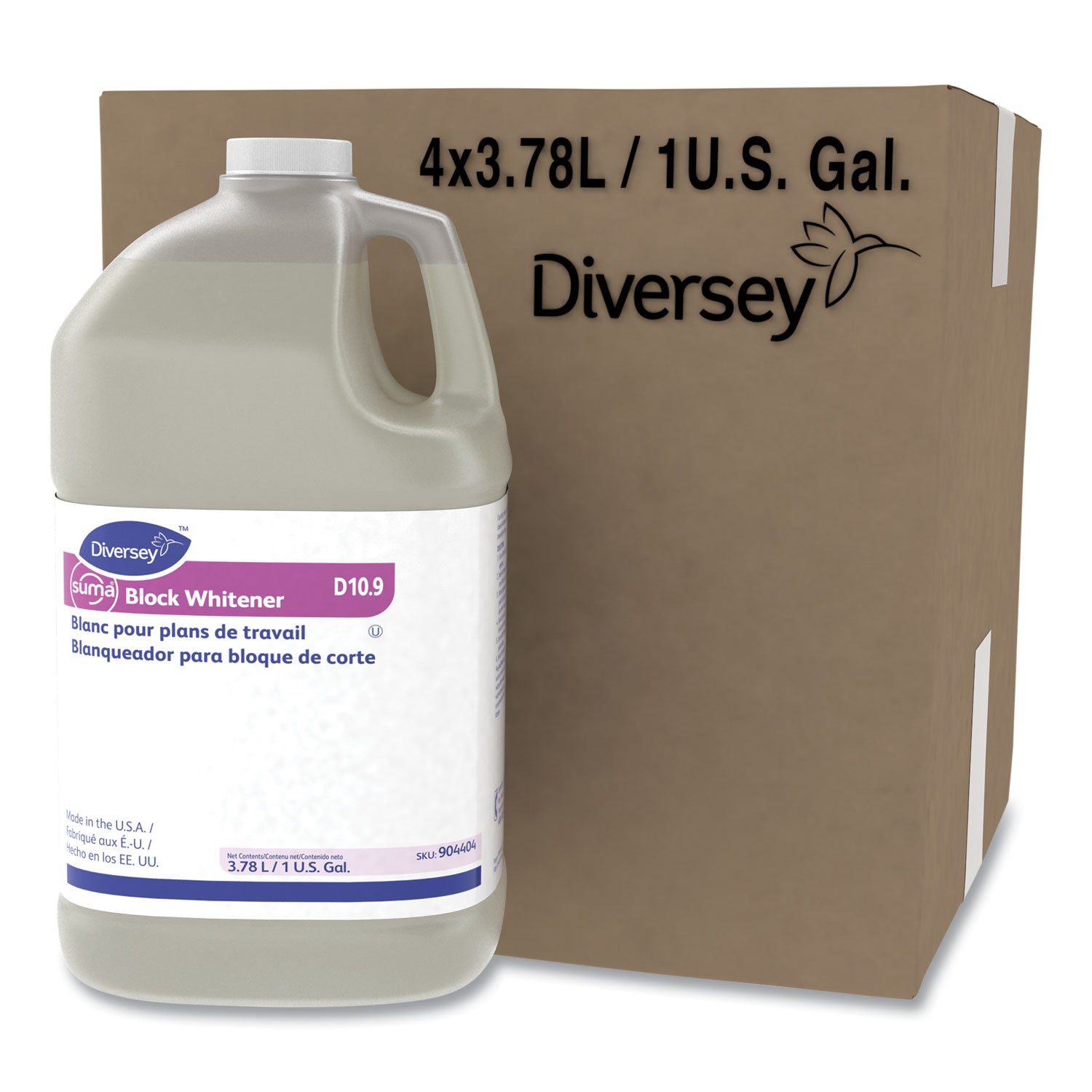 For Cutting Board, Plastic Surface - Ready-To-Use - Liquid - 128 fl oz (4 quart) - Chlorine Scent - Non-corrosive - Yellow - 1 Each