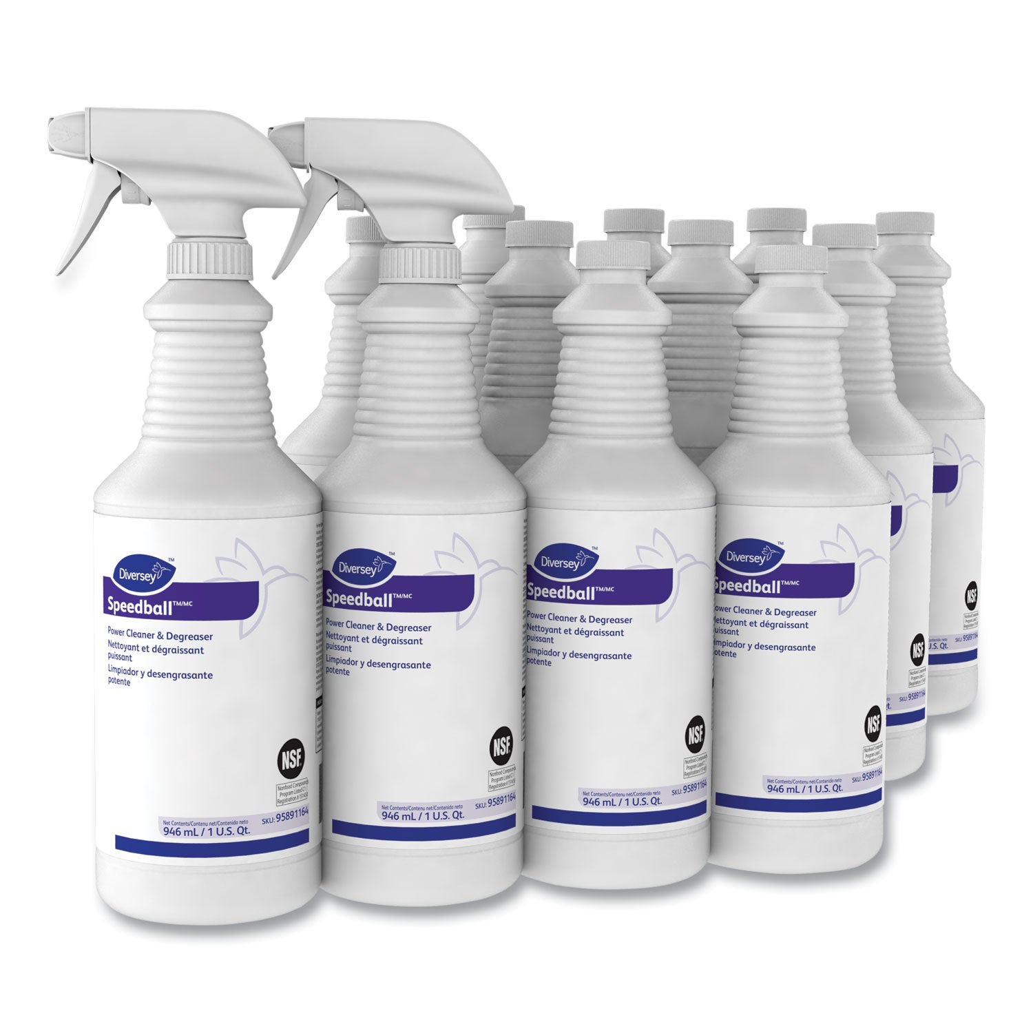 For Commercial, Industry - Ready-To-Use - Spray - 32 fl oz (1 quart) - Citrus Scent - Butyl-free, Heavy Duty, Residue-free, Low Odor, Phosphorous-free - Purple - 12 / Carton