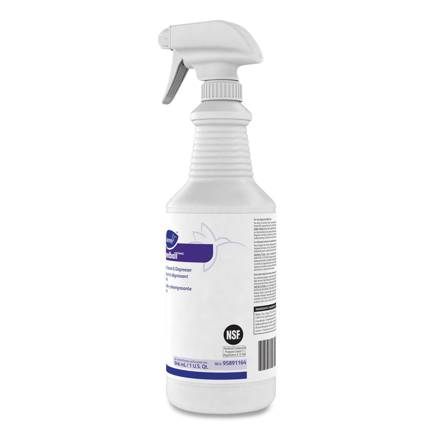 For Commercial, Industry - Ready-To-Use - Spray - 32 fl oz (1 quart) - Citrus Scent - Butyl-free, Heavy Duty, Residue-free, Low Odor, Phosphorous-free - Purple - 12 / Carton