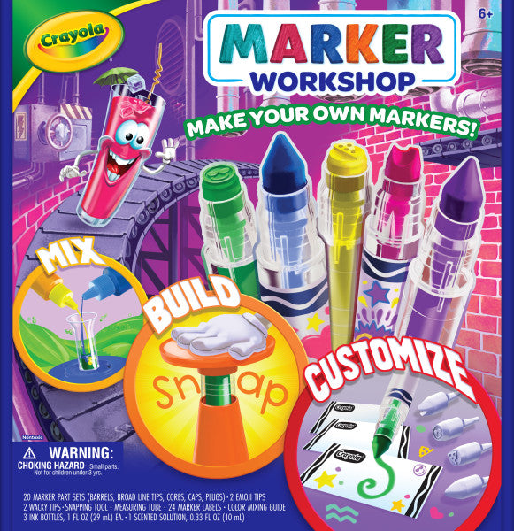 Crayola Marker Workshop (20 Markers), Kids Marker Maker Art Set, DIY Arts & Crafts Kit for Kids, Gift for Kids, Ages 6+