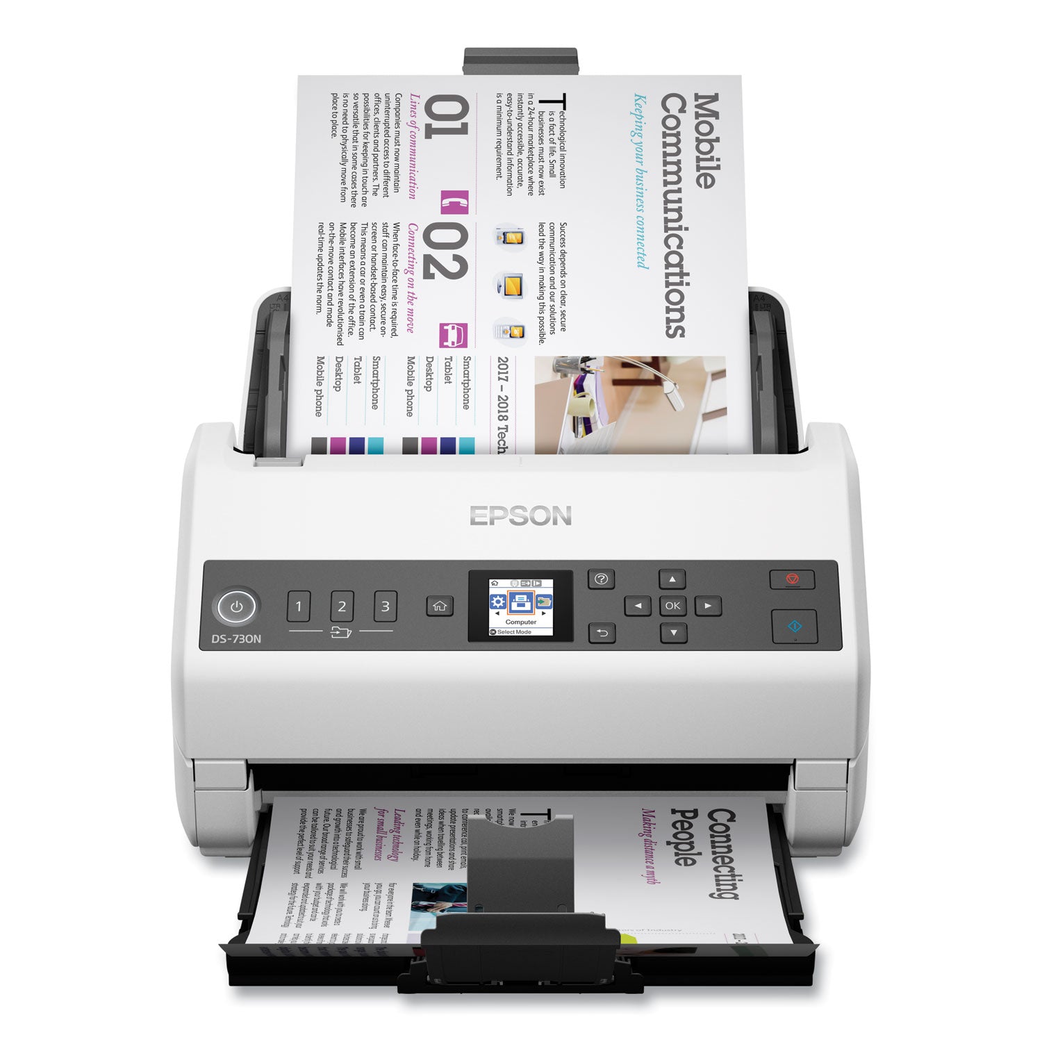 8-bit Color - 8-bit Grayscale - 40 ppm (Mono) - 40 ppm (Color) - Duplex Scanning - USB