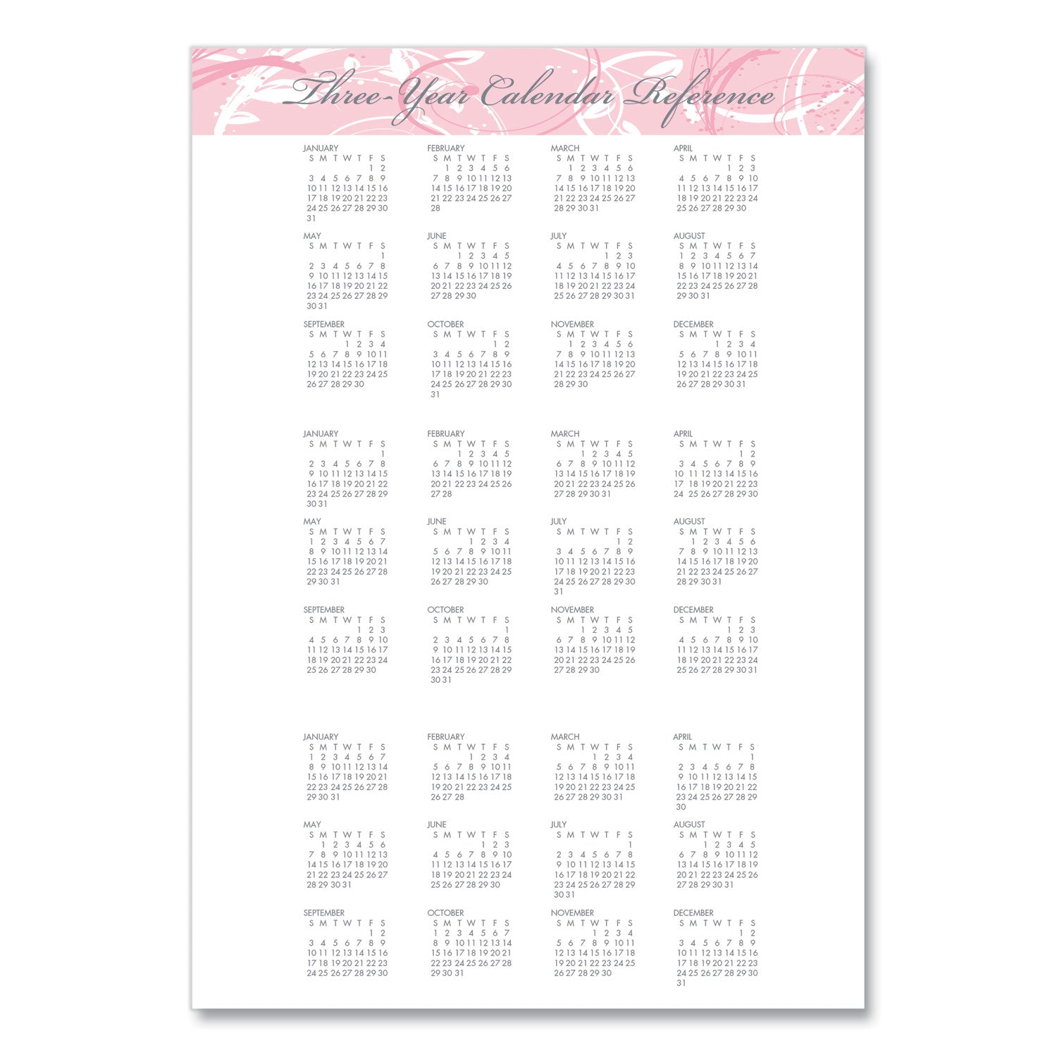 Julian Dates - Monthly - 12 Month - January 2026 to December 2026 - 1 Month Single Page Layout - 7" x 10" Sheet Size - 1.38" x 1.75" Block - Wire Bound - Pink - Hardboard - Laminated - 1 Each