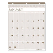 Julian Dates - Monthly - 1 Year - January 2026 to December 2026 - 2 Month Single Page Layout - 20" x 26" Sheet Size - 3.75" x 2.62" Block - Tan - Leather, Paper - Perforated - 1 / Each