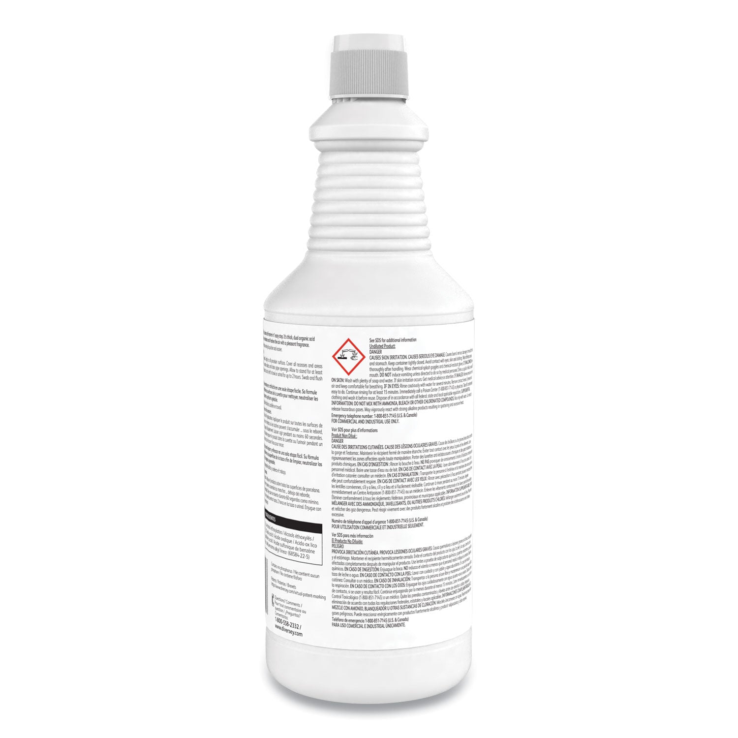 Ready-To-Use - 32 oz (2 lb) - Citrus Scent - Organic - Blue Bottle - 12 / Carton