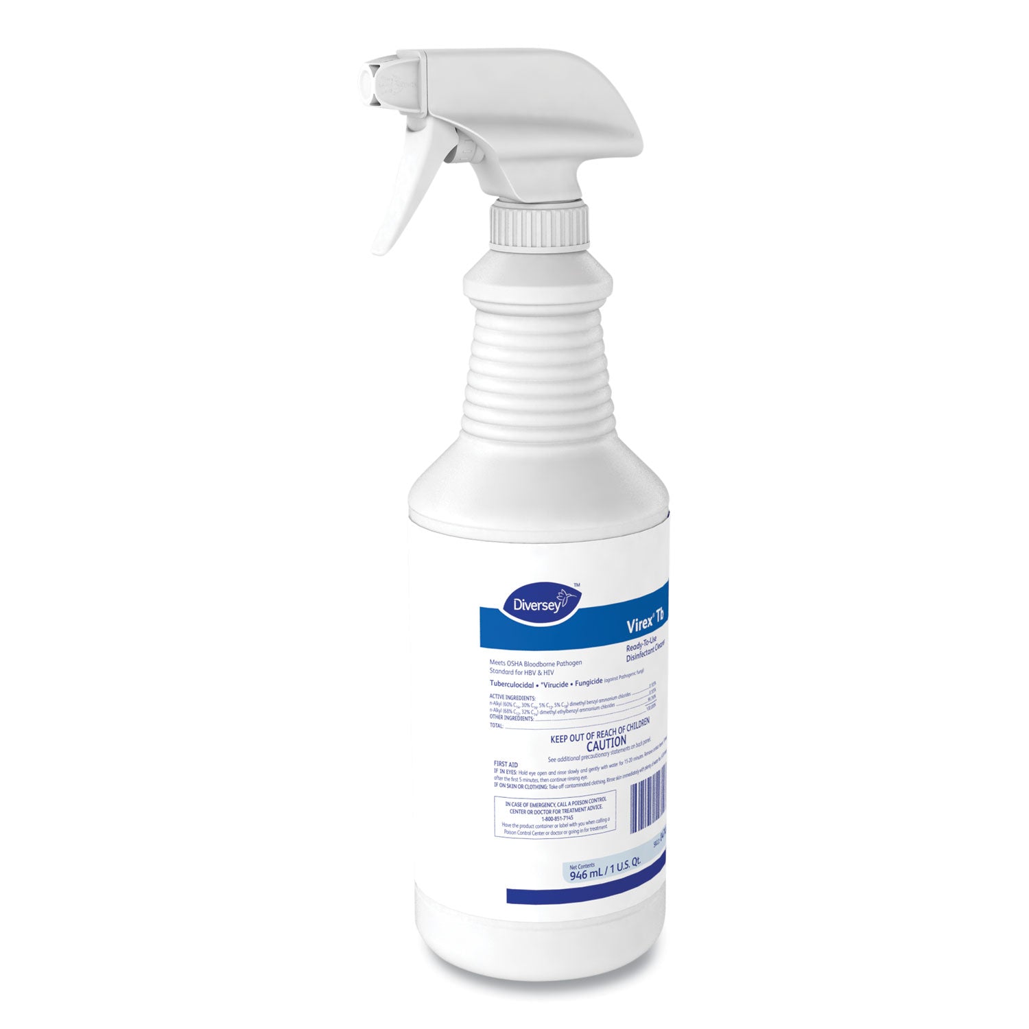 Ready-To-Use - 32 fl oz (1 quart) - Lemon Scent - Deodorize, Fast Acting - White - 12 / Carton