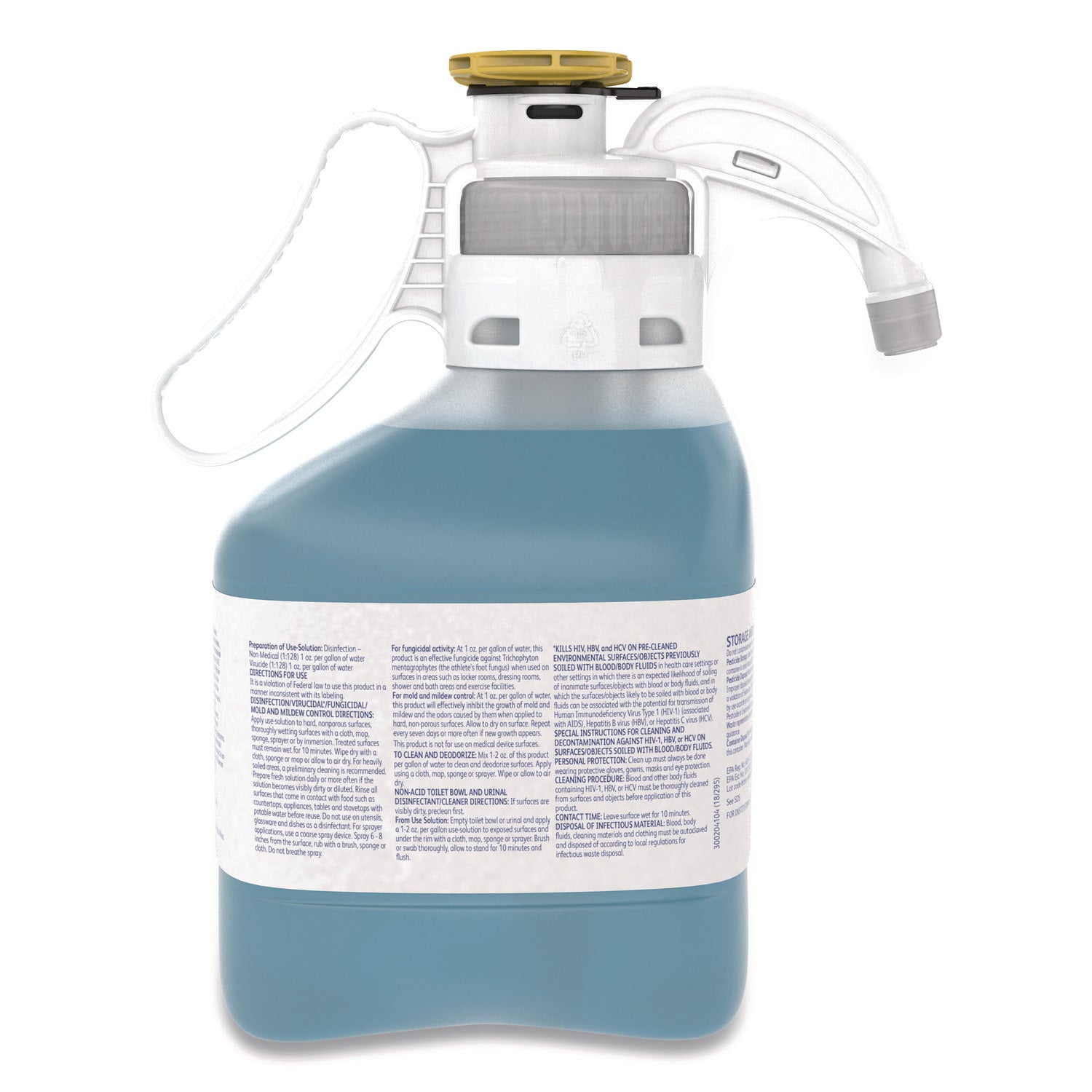 Diversey Non-acid Bowl/Bathroom Cleaner - For Multi Surface, Multipurpose - Concentrate - 47.3 fl oz (1.5 quart) - Floral Scent - Deodorize, Disinfectant, Antibacterial - Blue - 1 Each