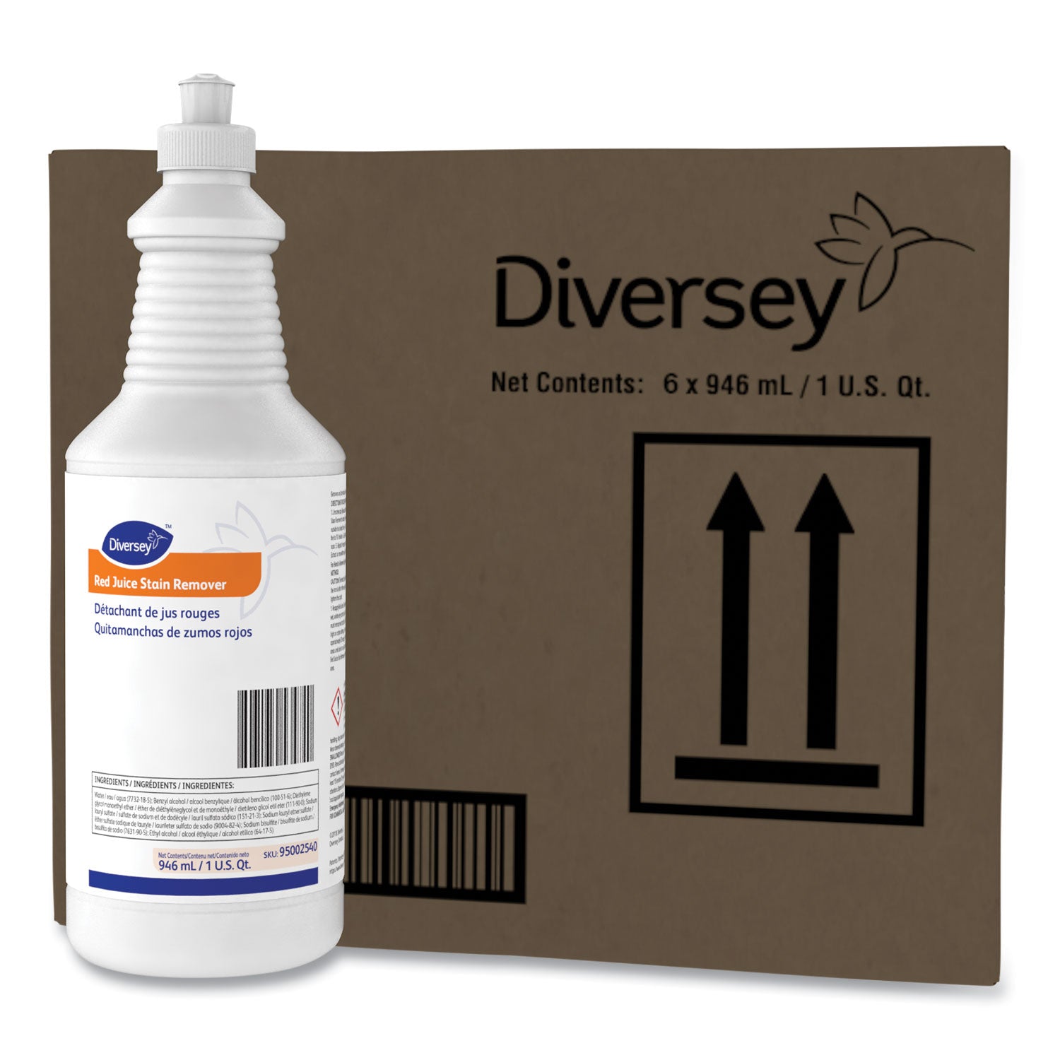 For Carpet, Food - 32 fl oz (1 quart) - Recommended For: Stain Remover, Grease Remover - Clear - 6 / Carton