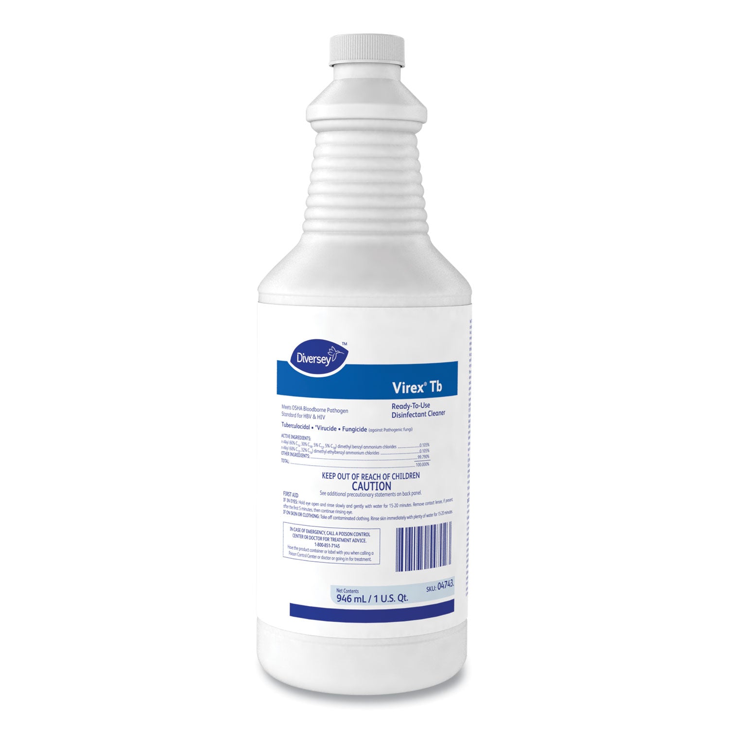 Ready-To-Use - 32 fl oz (1 quart) - Lemon Scent - Deodorize, Fast Acting - White - 12 / Carton