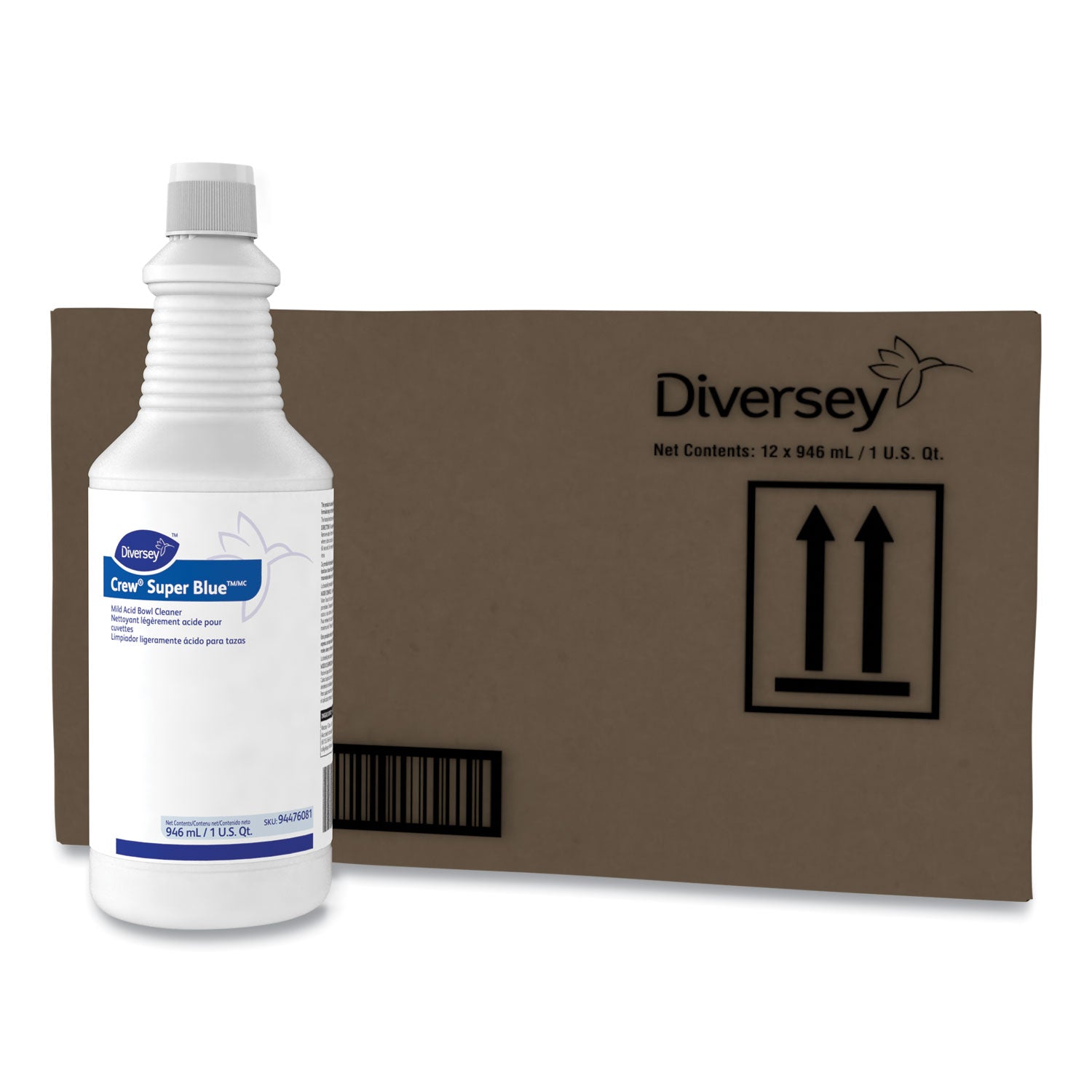 Ready-To-Use - 32 oz (2 lb) - Citrus Scent - Organic - Blue Bottle - 12 / Carton