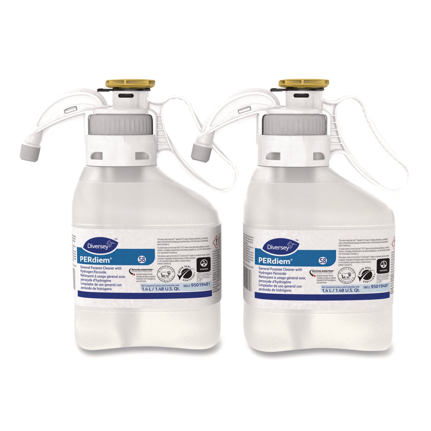 For Multipurpose - Concentrate - 47.3 fl oz (1.5 quart) - Odorless, Dye-free, Fragrance-free, Environmentally Friendly, Recyclable, Rinse-free - Clear Bottle - 1 Each