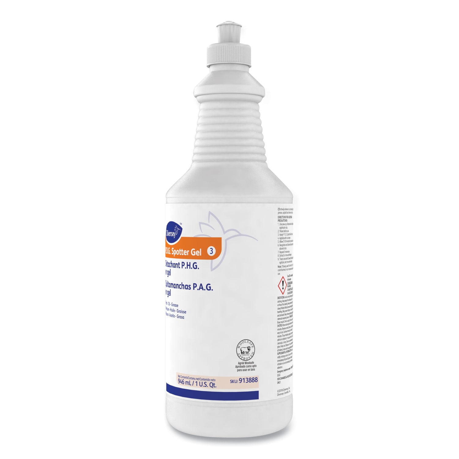 Paint, Oil And Grease Spotter Gel, Fruity Scent, 32 Oz Squeeze Bottle, 6/carton
