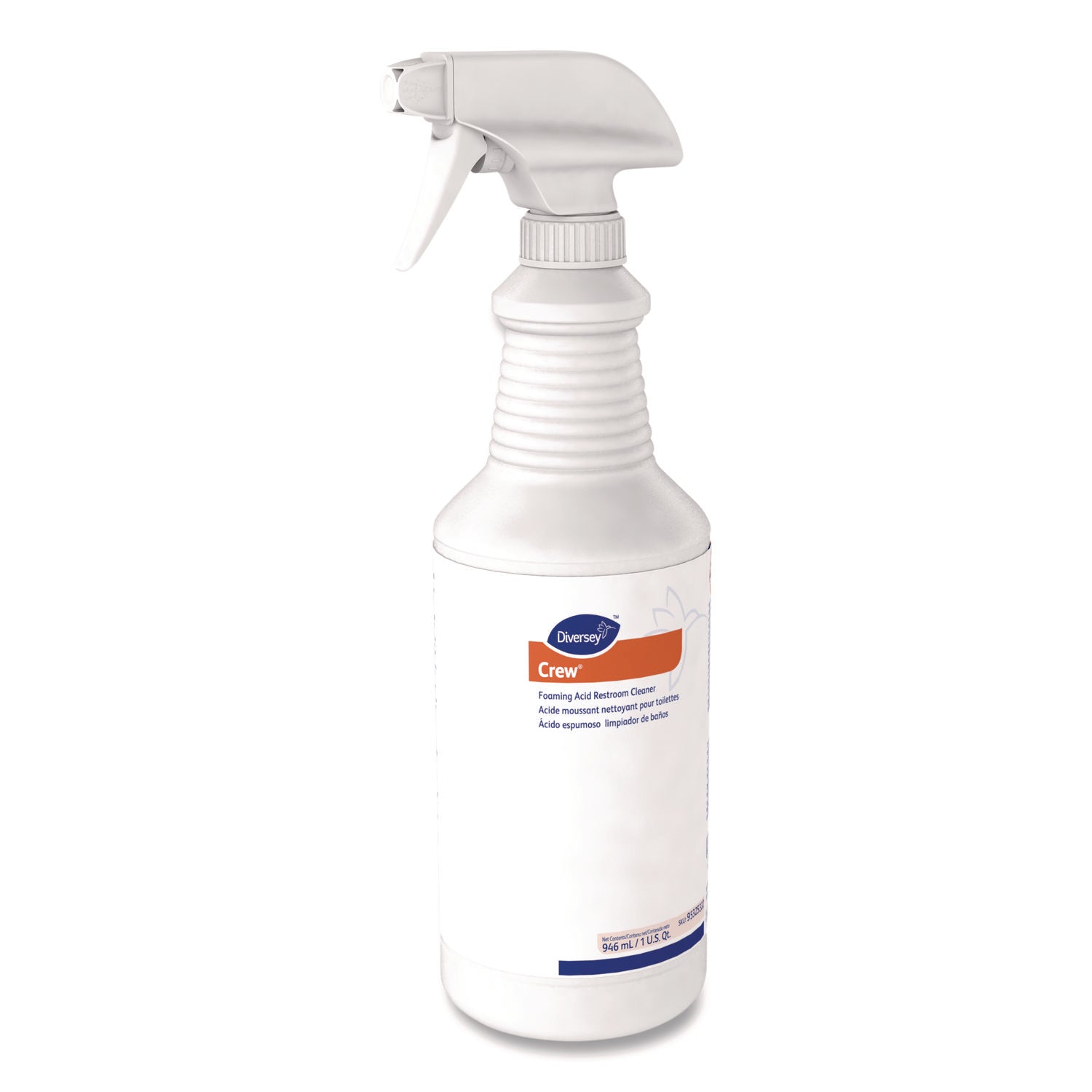 Diversey Foaming Acid Restroom Cleaner, Ready-To-Use, 32 fl oz (1 quart), Red, 1 Each