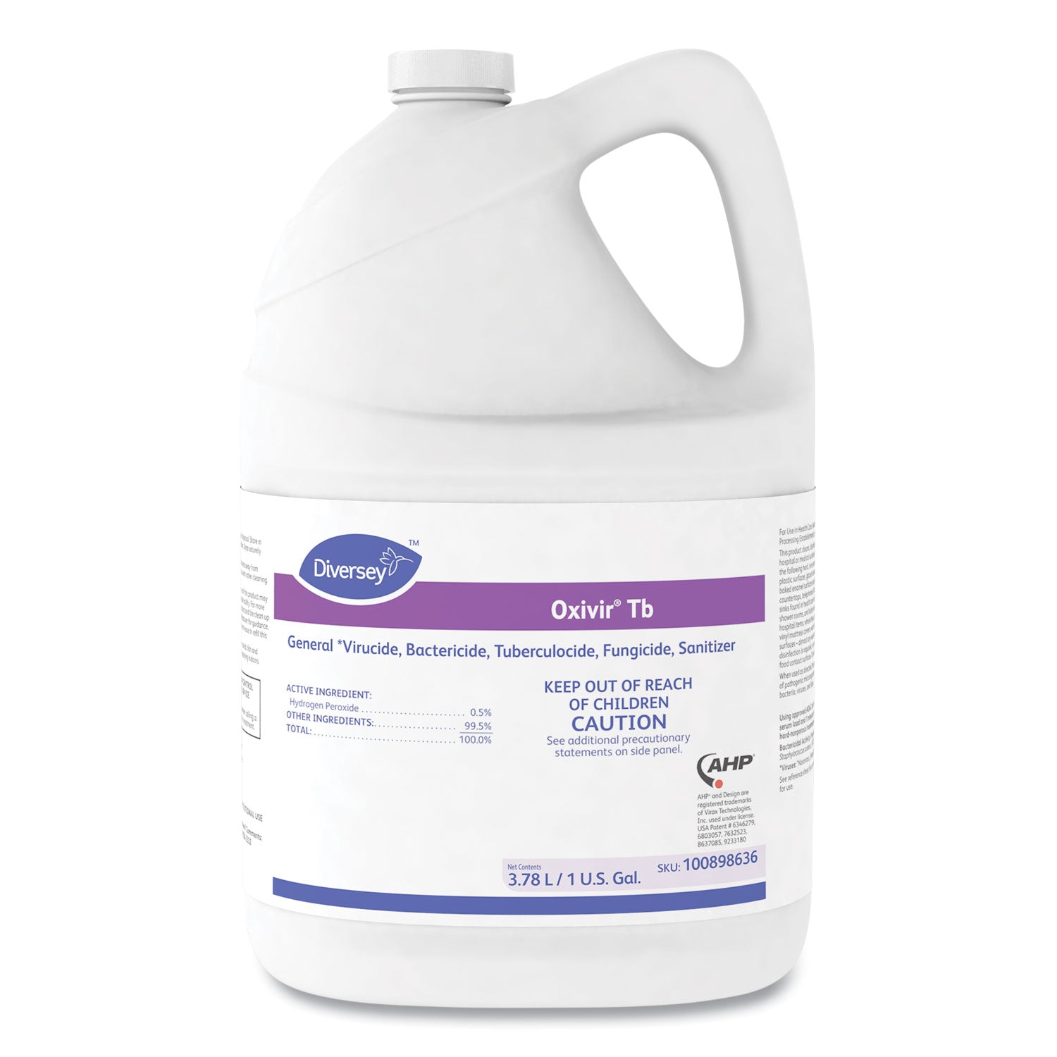 Diversey Oxivir Ready-to-use Surface Cleaner, Cherry Almond Scent, 128 fl oz (4 quart) Bottles, Clear, 4/Carton