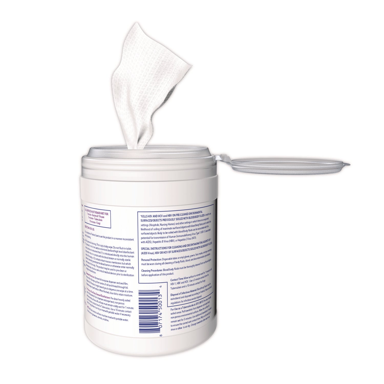 Diversey Oxivir Tb Wipes - For Multipurpose - Characteristic Scent - 7" Length x 6" Width - Recommended For: Bacteria Remover, Fungi Remover, Virus Remover, Blood Remover - Disinfectant, VOC-free - White - 160/Tub - 1 Each