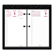 Daily - 12 Month - January 2026 to December 2026 - 7:00 AM to 6:30 PM - Half-hourly - 1 Day Double Page Layout - 6" x 3 1/2" Sheet Size - White - Paper - Reference Calendar, Unruled - 1 Each