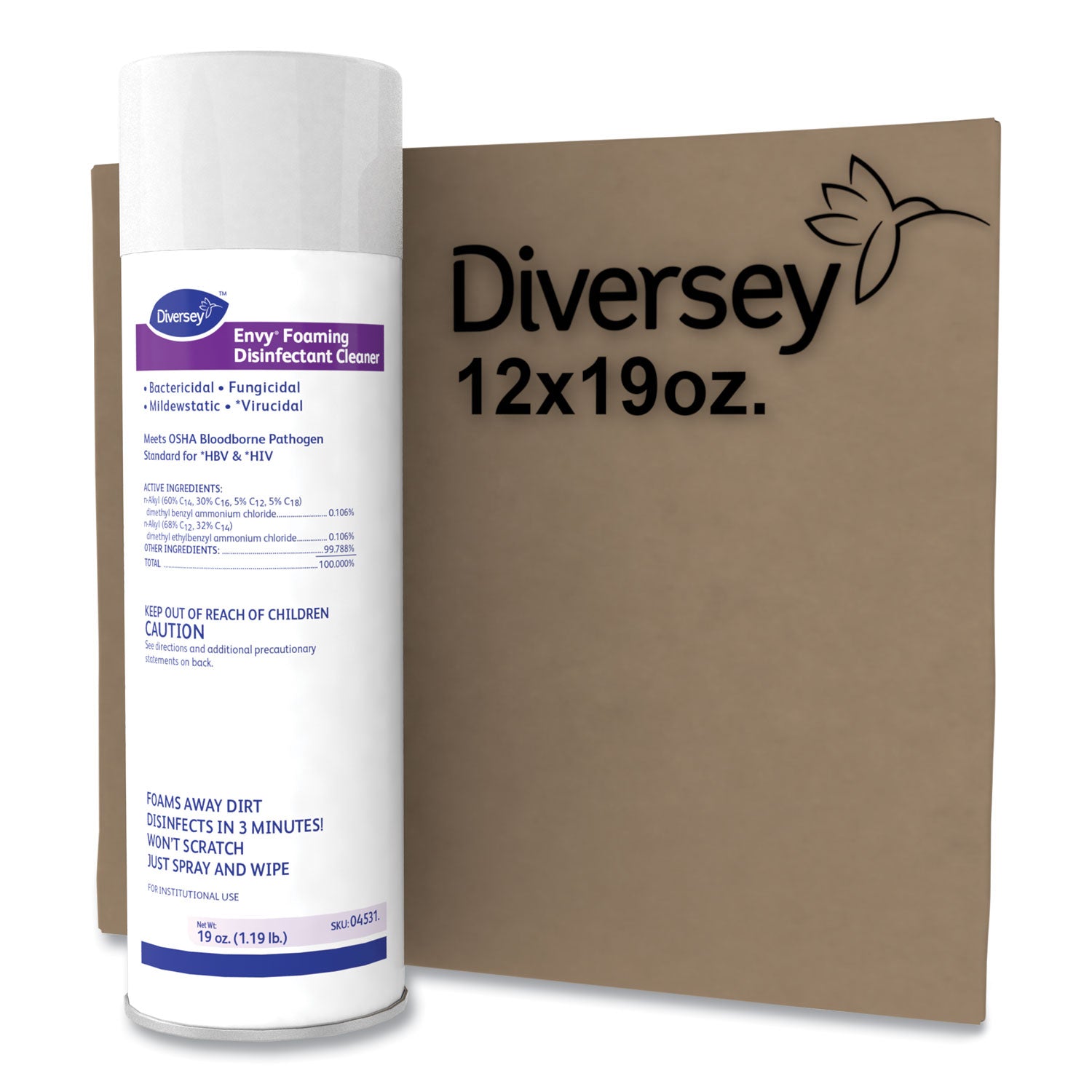 Ready-To-Use - 19.01 oz (1.19 lb) - Lavender Scent - Fast Acting - White - 12 / Carton