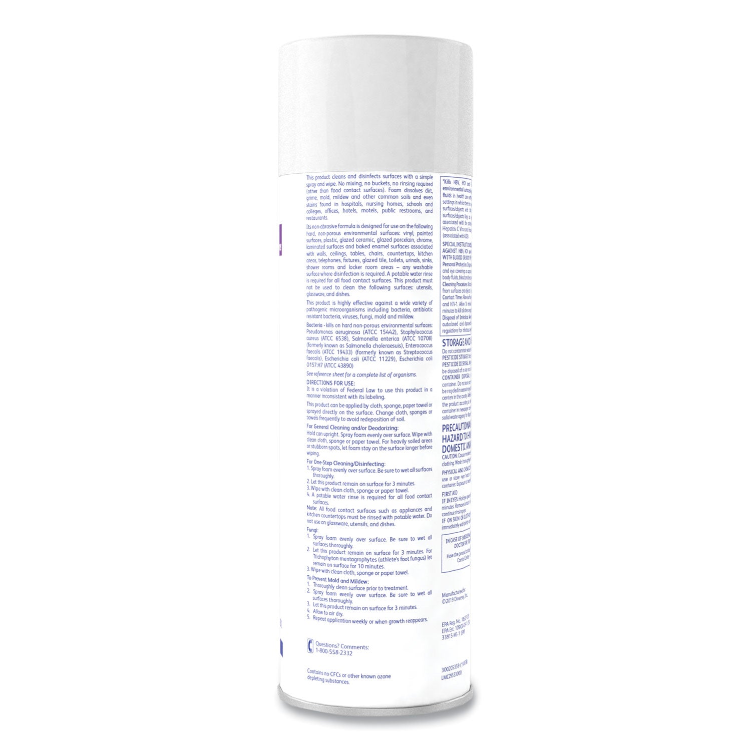 Ready-To-Use - 19.01 oz (1.19 lb) - Lavender Scent - Fast Acting - White - 12 / Carton