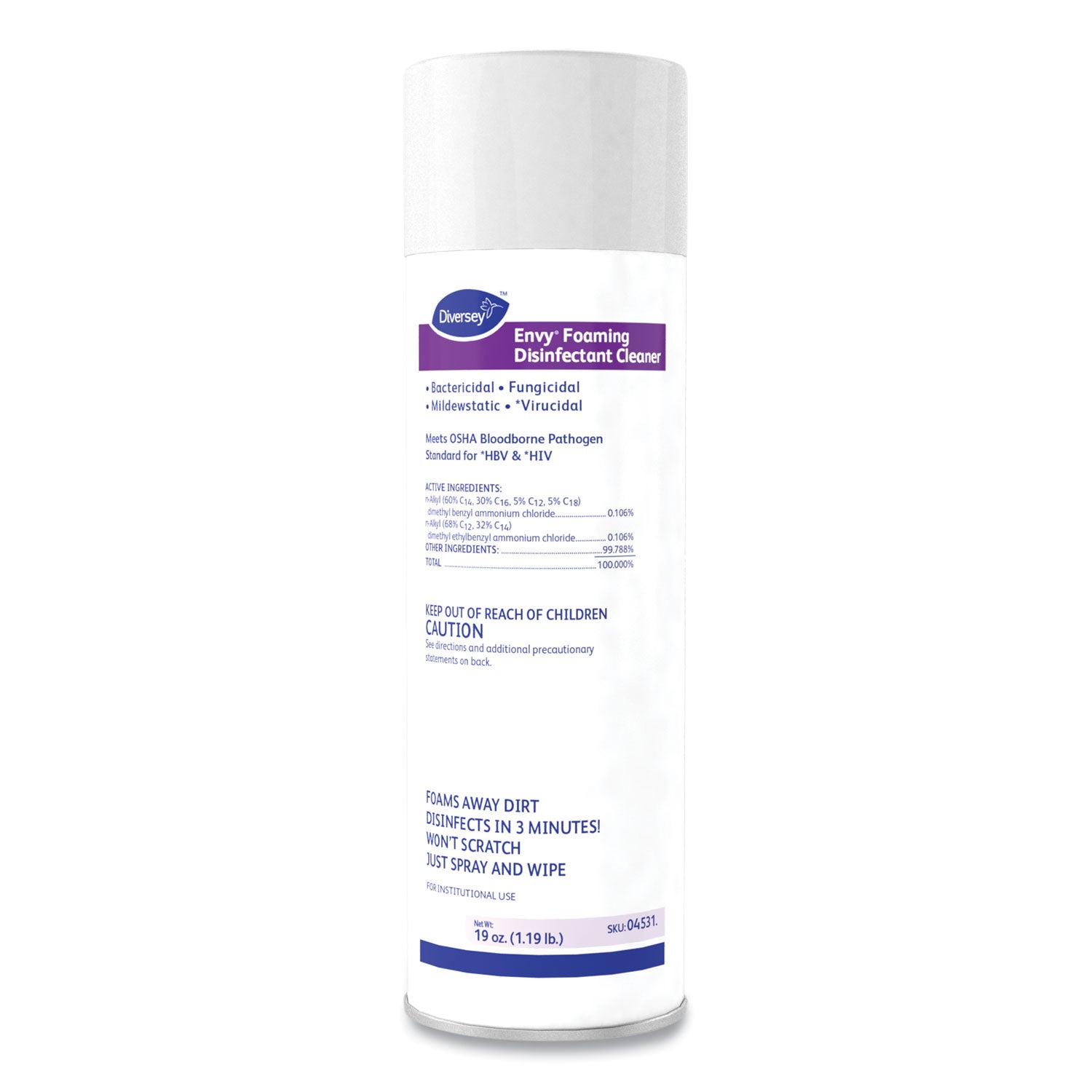 Ready-To-Use - 19.01 oz (1.19 lb) - Lavender Scent - Fast Acting - White - 12 / Carton