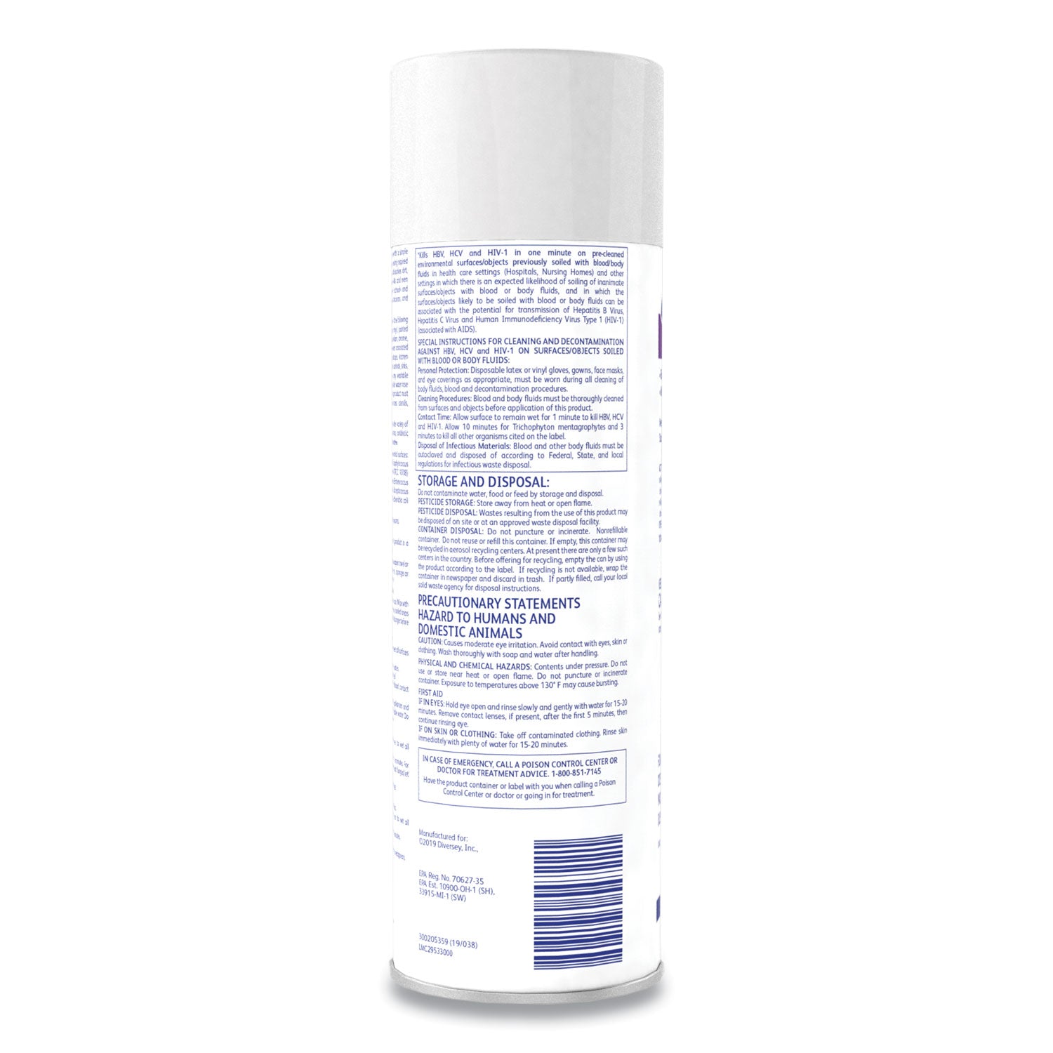Ready-To-Use - 19.01 oz (1.19 lb) - Lavender Scent - Fast Acting - White - 12 / Carton