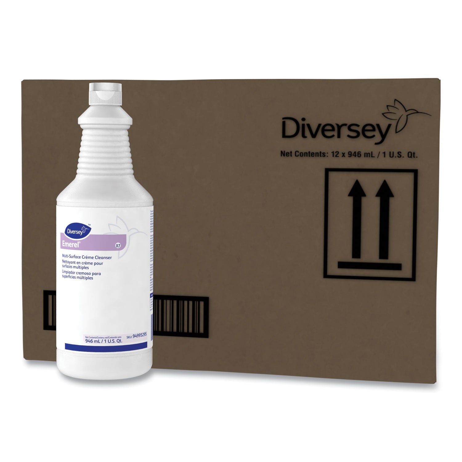 Ready-To-Use - 32 fl oz (1 quart) - Fresh Scent - Rinse-free - Off White - 12 / Carton