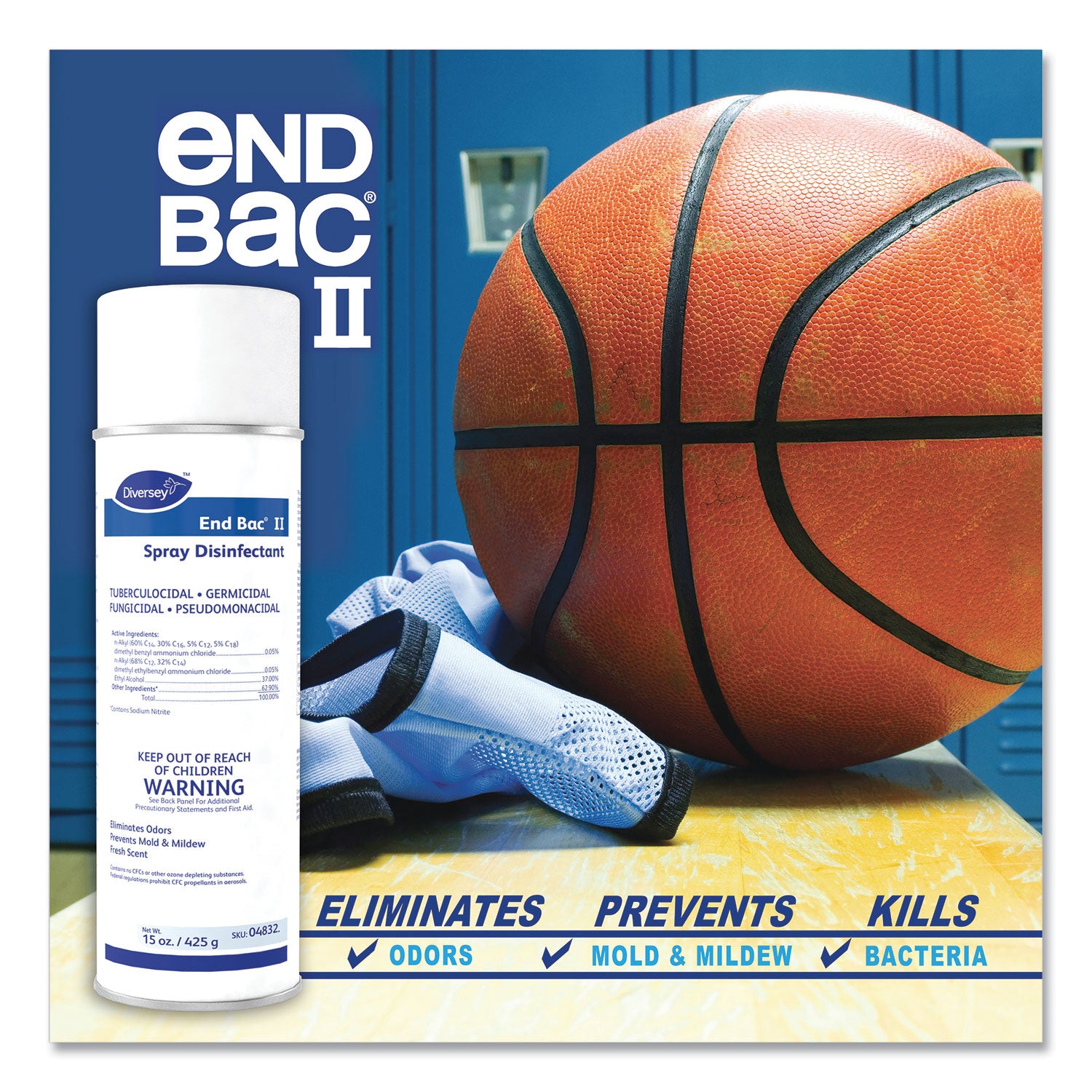 Ready-To-Use - 15 oz (0.94 lb) - 11.1 pH - Fresh Scent - Fungicide, Tuberculocide, Fungi Resistant, Mold Resistant, Mildew Resistant - Colorless - 12 / Carton