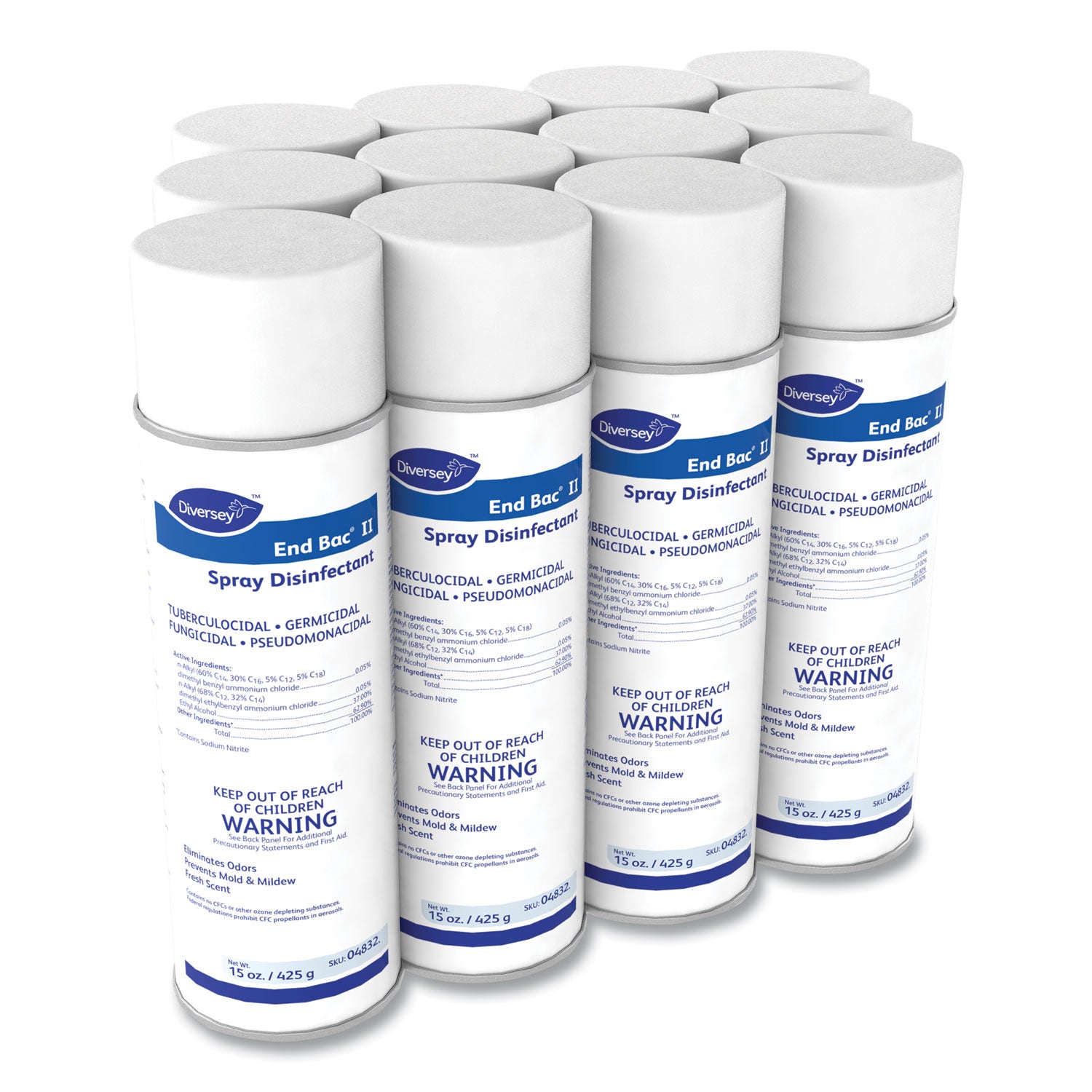 Ready-To-Use - 15 oz (0.94 lb) - 11.1 pH - Fresh Scent - Fungicide, Tuberculocide, Fungi Resistant, Mold Resistant, Mildew Resistant - Colorless - 12 / Carton