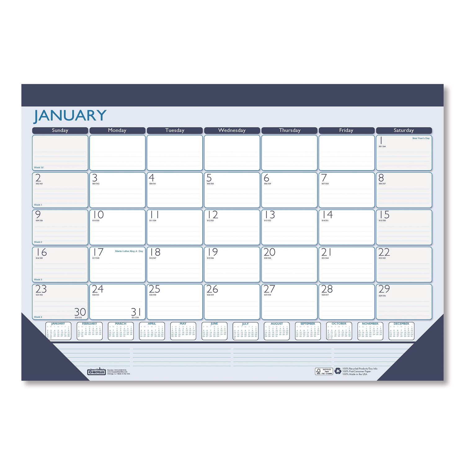 House of Doolittle Contempo Monthly Desk Pad
