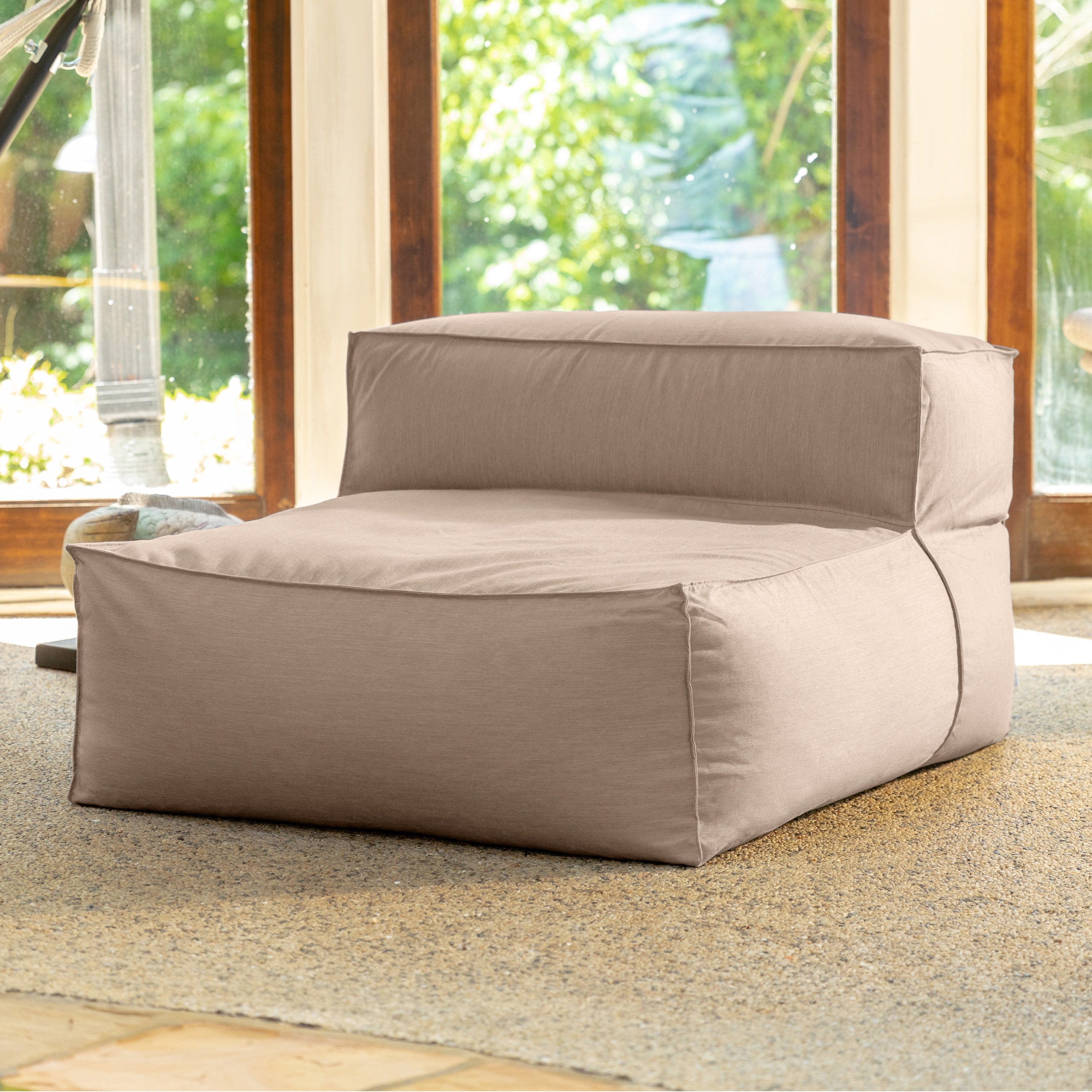 Baya Outdoor Center Seat - Luxurious Oversized European Style Outdoor Soft Seating, Sunbrella Petal