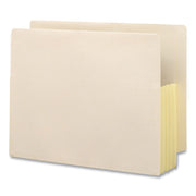 Smead Straight Tab Cut Letter Recycled File Pocket - 8 1/2" x 11" - 3 1/2" Expansion - 2 Plys - Manila - Manila - Reinforced Gusset - 10% Recycled - 10 / Box