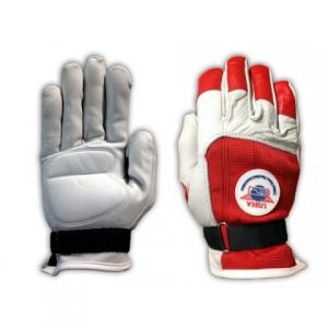 Elite Deerskin Handball Gloves, Padded, Red, Medium