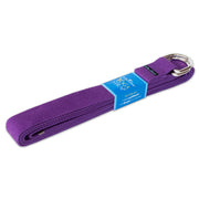 YOGA STRAPS 8ft Purple (100% cotton with sturdy metal D-ring)