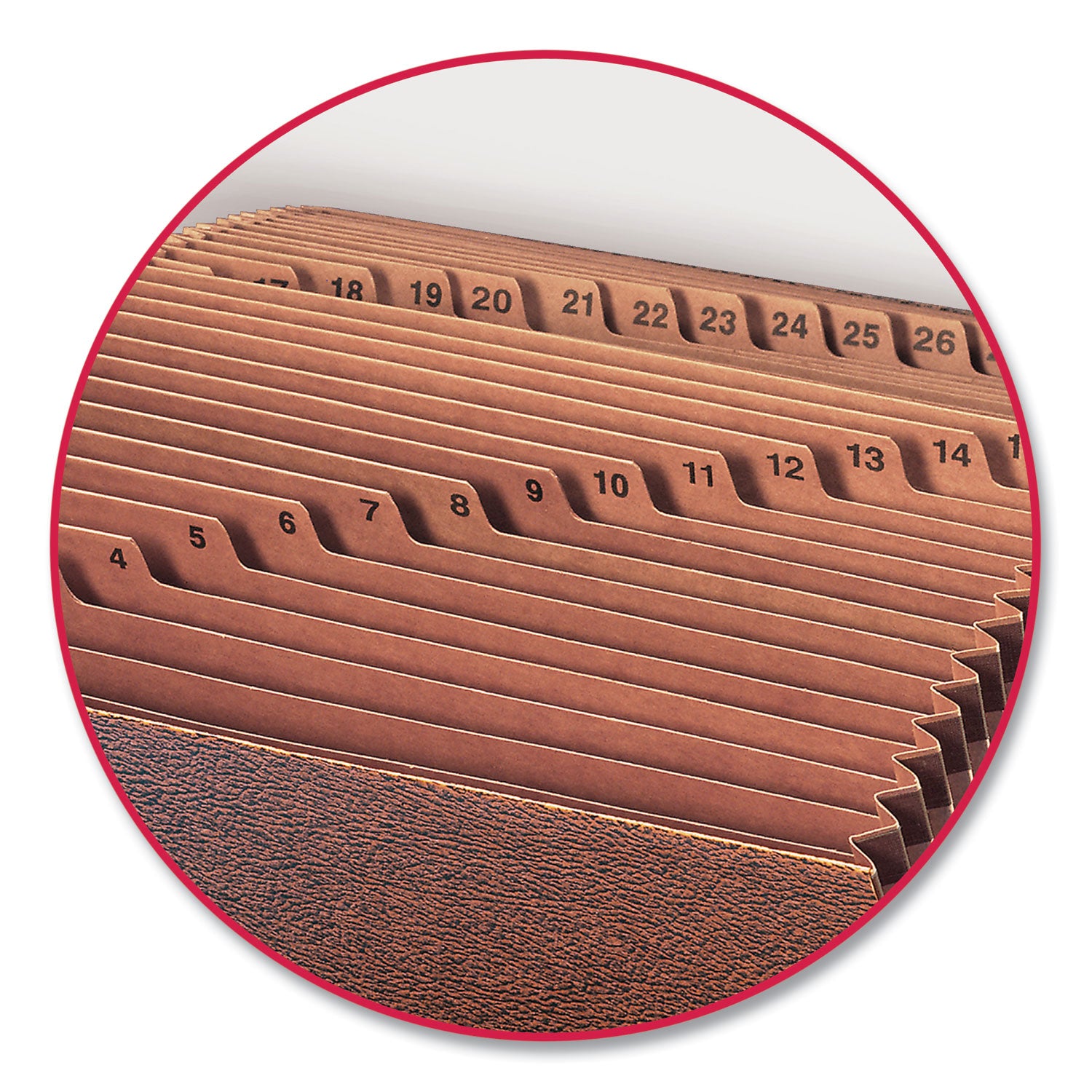 Smead Legal Recycled Expanding File - 8 1/2" x 14" - 7/8" Expansion - 31 Pocket(s) - Redrope - Reinforced Gusset - 30% Recycled - 1 Each