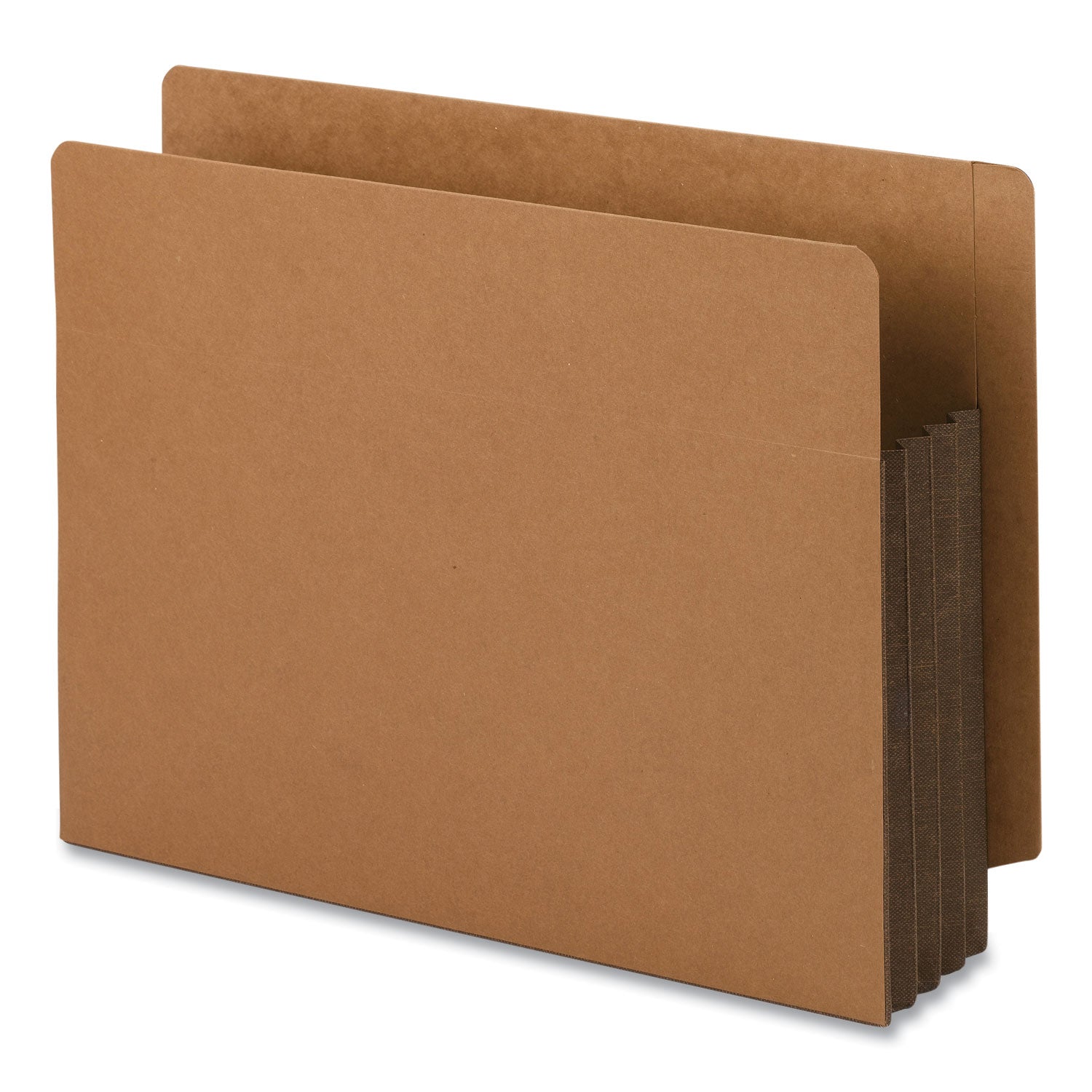 Smead Straight Tab Cut Letter Recycled File Pocket - 8 1/2" x 11" - 3 1/2" Expansion - 1 Pocket(s) - Top Tab Location - 12.5 pt. - 2 Plys - Dark Brown - 30% Recycled - 10 / Box
