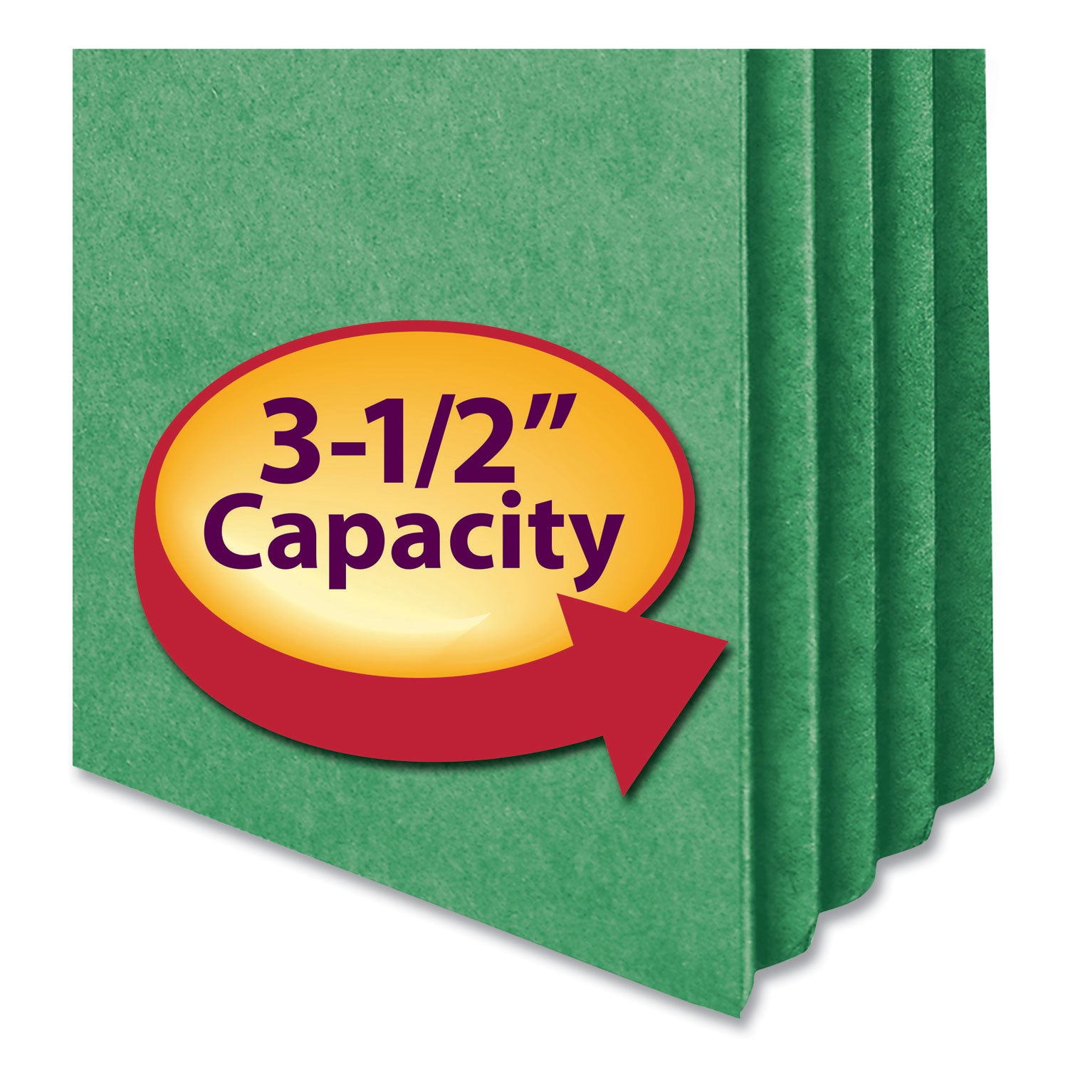 Smead TUFF Pocket Straight Tab Cut Legal Recycled File Pocket - 8 1/2" x 14" - 3 1/2" Expansion - Top Tab Location - Tyvek - Green - 10% Recycled - 1 Each