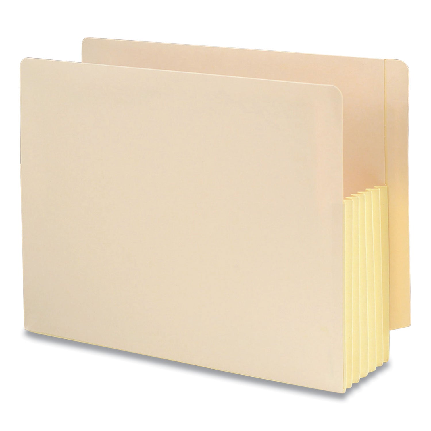 Smead Straight Tab Cut Letter Recycled File Pocket - 8 1/2" x 11" - 5 1/4" Expansion - 2 Plys - Manila - Manila - 10% Recycled - 10 / Box