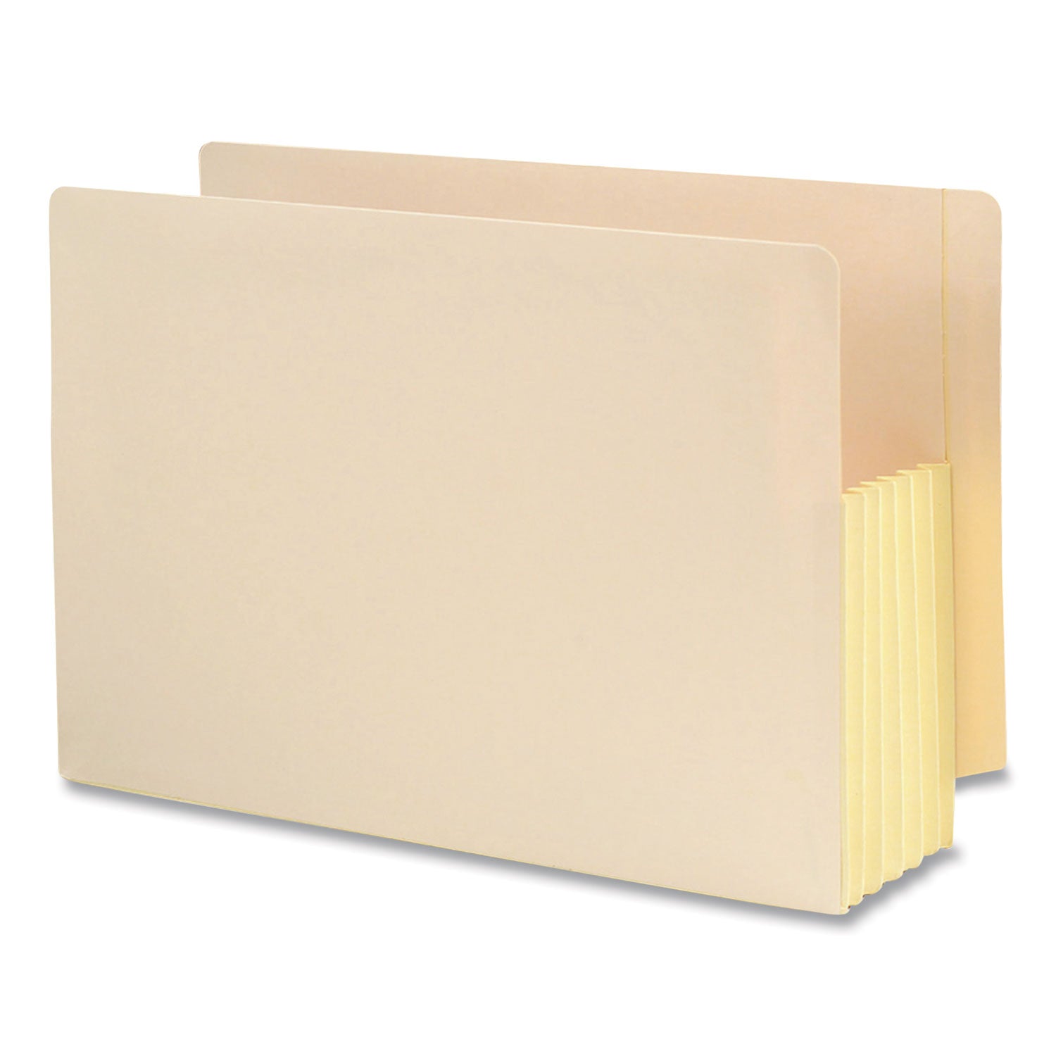 Smead Straight Tab Cut Legal Recycled File Pocket - 8 1/2" x 14" - 5 1/4" Expansion - 11 pt. - 2 Plys - Manila - Reinforced Gusset, Embossed - 10% Recycled - 10 / Box