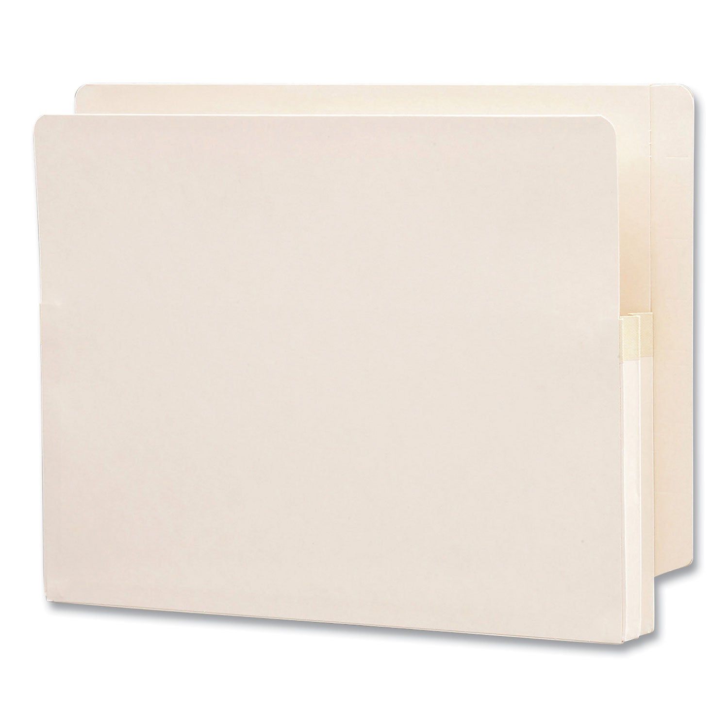 Smead Straight Tab Cut Letter Recycled File Pocket - 8 1/2" x 11" - 1 3/4" Expansion - 2 Plys - Manila - Embossed - 10% Recycled - 25 / Box