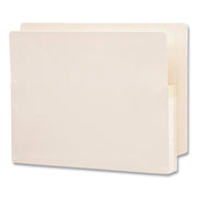 Smead Straight Tab Cut Letter Recycled File Pocket - 8 1/2" x 11" - 1 3/4" Expansion - 2 Plys - Manila - Embossed - 10% Recycled - 25 / Box