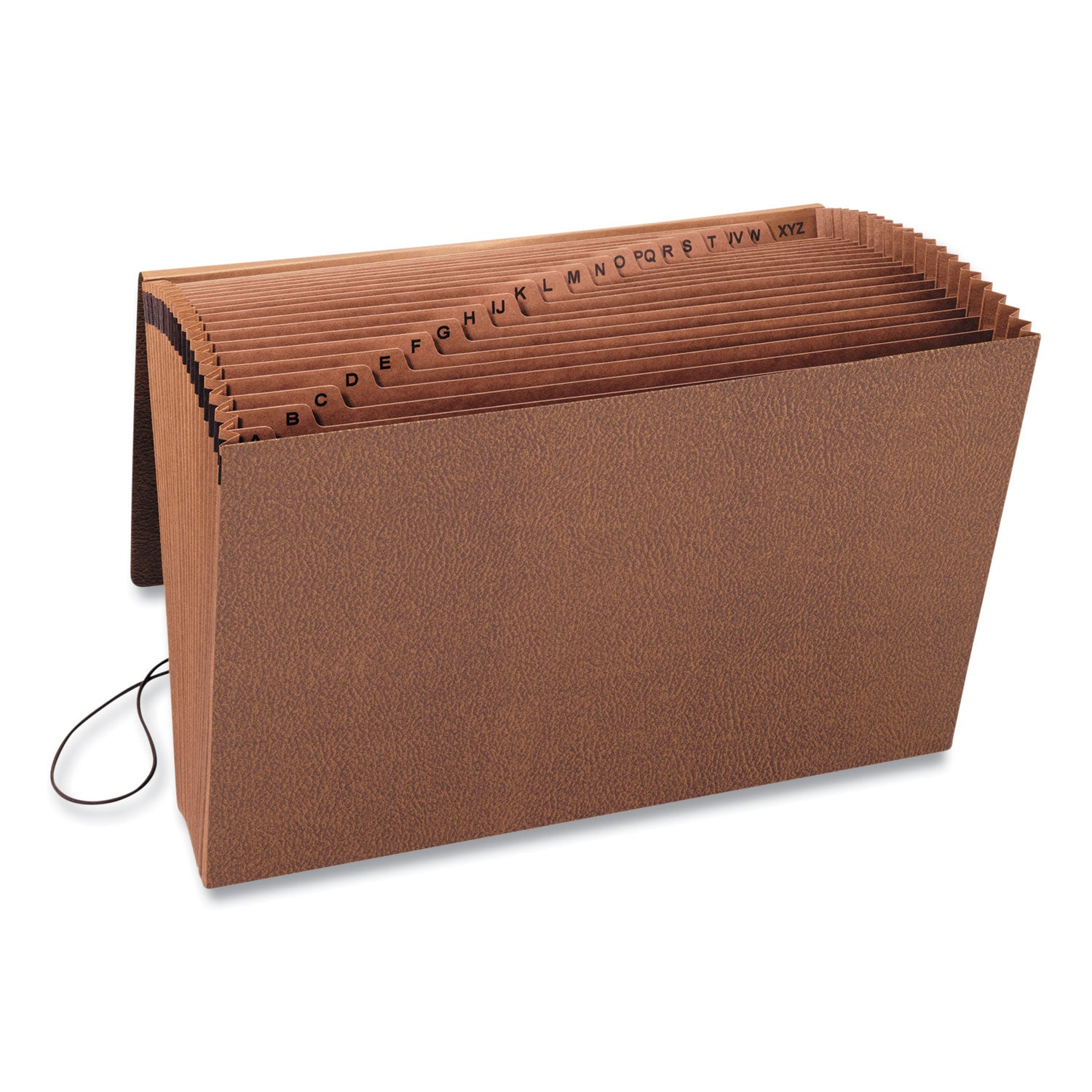 Smead Legal Recycled Expanding File - 8 1/2" x 14" - 7/8" Expansion - 21 Pocket(s) - Redrope - Elastic Closure, Reinforced Gusset - 30% Recycled - 1 Each