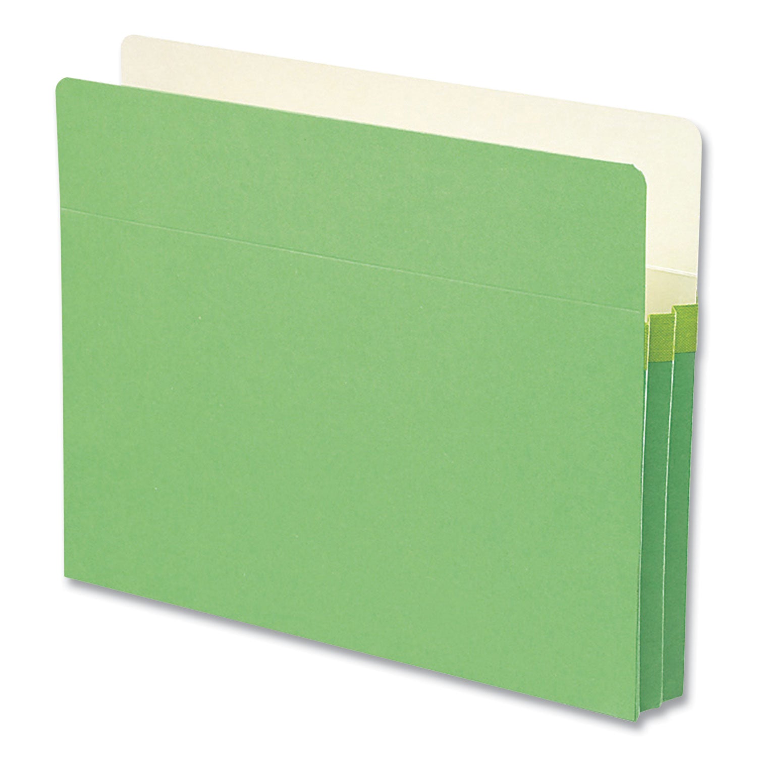 Smead Straight Tab Cut Letter Recycled File Pocket - 8 1/2" x 11" - 1 3/4" Expansion - Top Tab Location - 9 pt. - Card Stock - Green - Tear Resistant - 10% Recycled - 1 Each